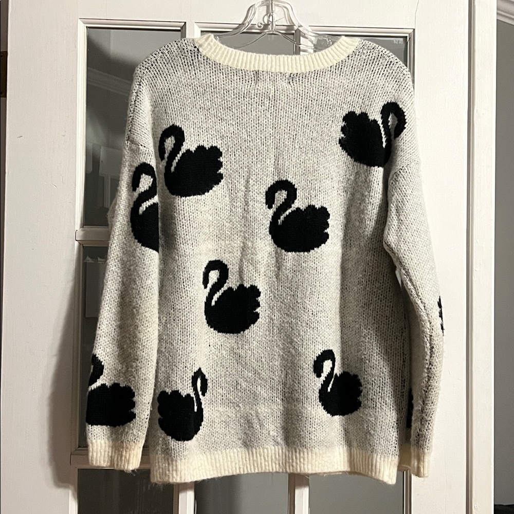 2/$20 Dreamers Gray and Black Knit Sweater - Picture 4 of 4